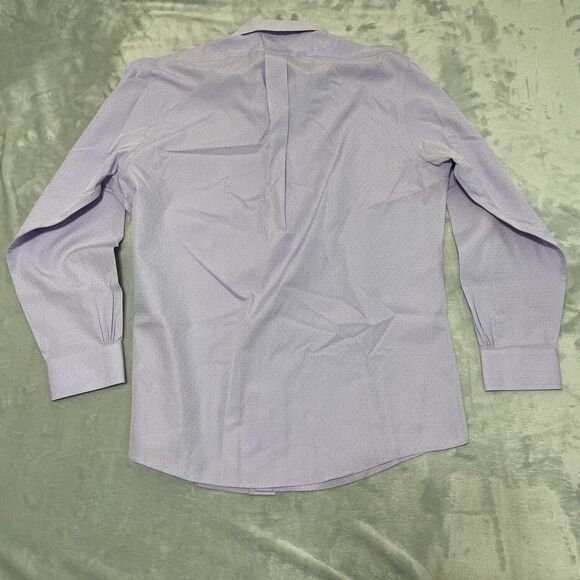 Brooks Brothers Shirt Mens 16-2/3 Purple Diamond Print Button Up Regent Non Iron - Picture 5 of 9